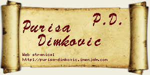 Puriša Dimković vizit kartica